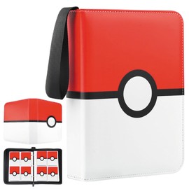 Card Binder,Vault X Binder,50-Page 4-Grid,for MTG,TCG,Sport Card,Game Cards,Toploader Binders with Transparent Inner pockets,Made of PU Waterproof Fabric,Wrist Lanyard Designed for Storage&Protection