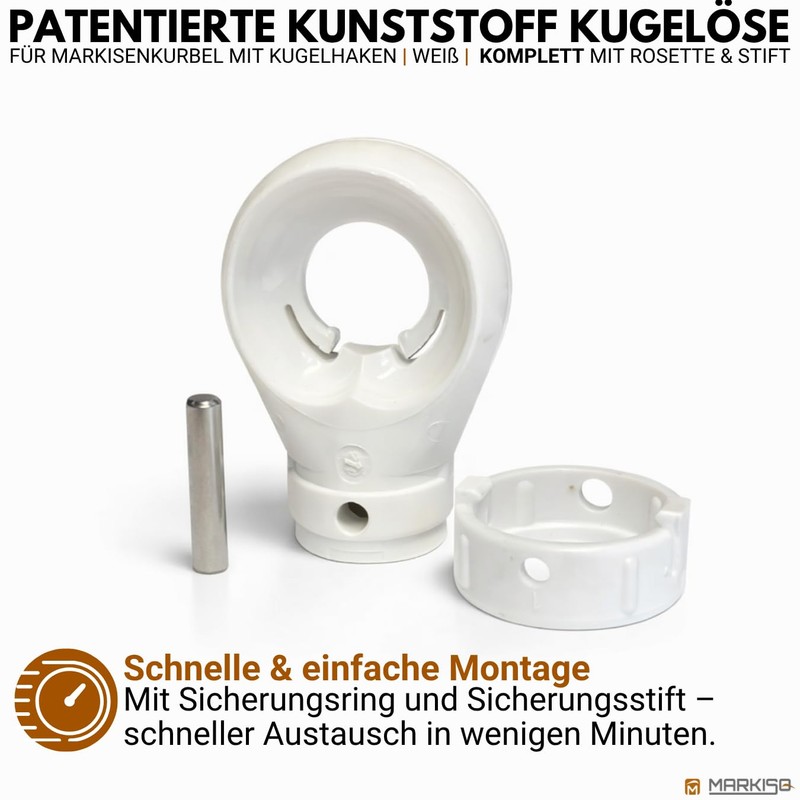 markiso Awning Crank Ball Eye - Replacement Eyelet for Awning
