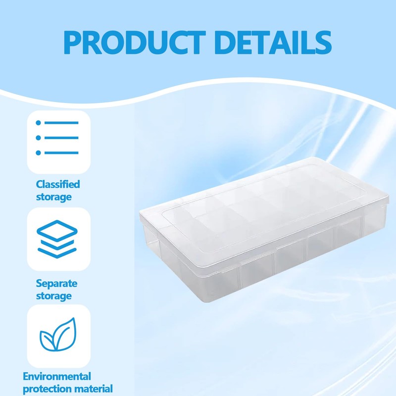 Bettinay 18 Grids Storage Box With Compartments, Plastic Snack Boxes