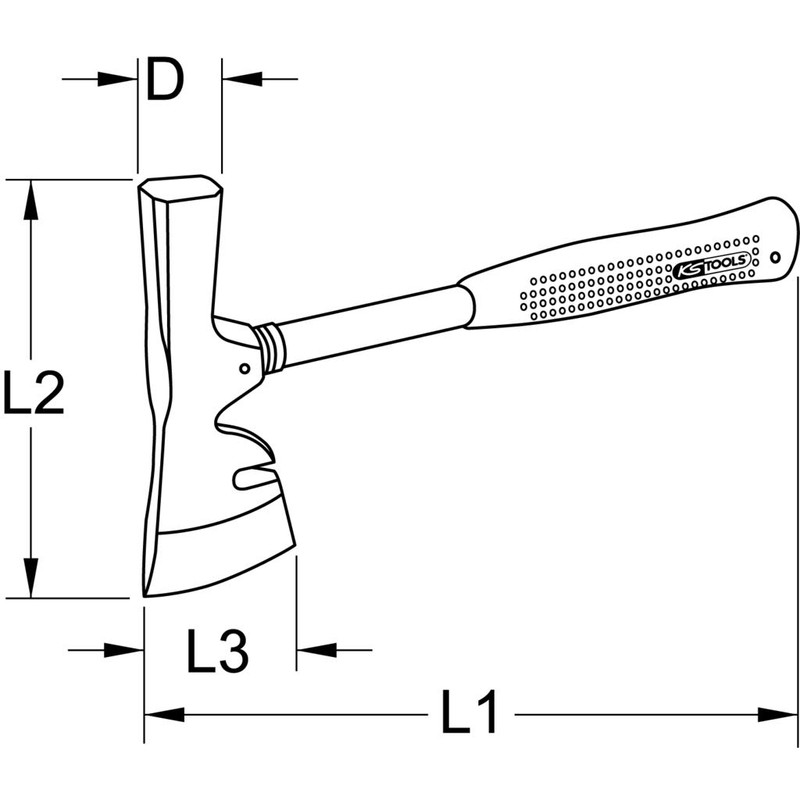 KS Tools - Hacha de yeso, mango de tubo (600