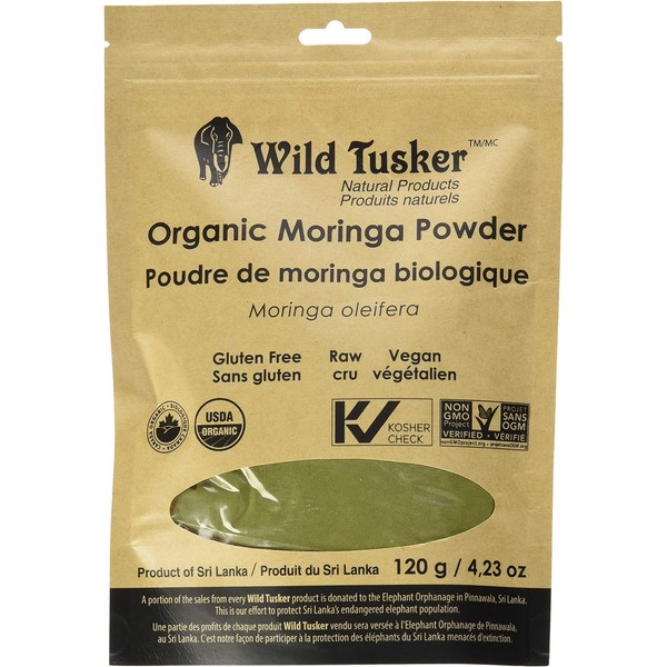 Wild Tusker Organic Moringa Powder 120g