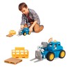 Driven by Battat – 7-Inch Telehandler Forklift Toy with Lights