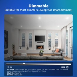 LVWIT Recessed Lights 6 Inch, Modern Retrofit LED Recessed Lighting, 5CCT Color Selectable, Dimmable LED Can Lights with E26 Conversion Kit, 36 Pack