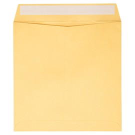 Lux Square Envelopes, 8-Inch X 8-Inch, Gold Metallic, 250/Pack (8565-07-250)