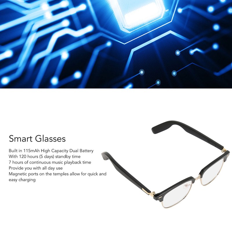 Smart Glasses Blue Light Blocking Stereo IP67 Waterproof Hands Free