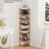 LUCKNOCK Vertical Shoe Rack, 8-Tier Tall Narrow Shoe Organizer for