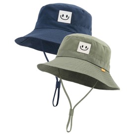 FURTALK Baby Sun Hat Smile Face Toddler Boys Girls Bucket Hat 0-5 Years Kids UPF 50+ Sun Protection Summer Hats