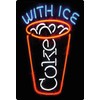 Tin Sign 20 x 30 cm Curved Coke with Ice