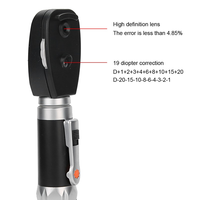 Rechargeable Fiber Optic Ophthalmoscope Otoscope Ear Eye Examination Devices Tool