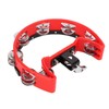 Tambourine Single Row Metal Jingle Bells Handheld Percussion Drum Instrument