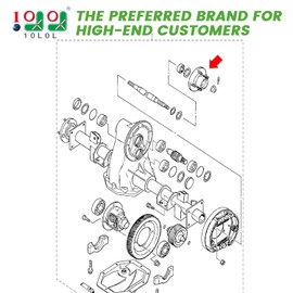 10L0L Golf Cart Rear Axle Hub Assembly Compatible with for Yamaha G8, G9 (1992-up) G14, G16 & G19-G22 Gas or Electric Golf Cart Replaces OEM# JN3-G6514-00, Pack of 2