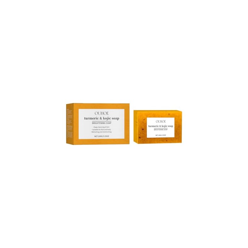 IZBEAUVO-Turmeric Soap Bar, turmeric & kojie soap Natural Soap, Moisturising