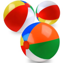 Beach Balls 3PCS, 12'' Inflatable Beach Balls for Kids Bulk, Swimming Pool Toys Beach Toys for Summer Water Games, Hawaiian Tropical Theme Party Decorations, Gifts For Christmas, Father's Day