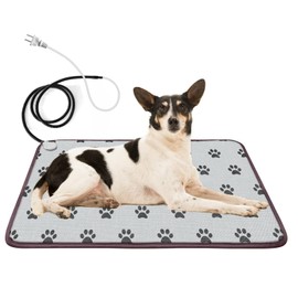 RC SLL Large Dog Heating Pad 34 x 21in, Electric Heat Warming Pads for Pets, Heated Dog Bed Mats Controller-Free, Pets Whelping Pad