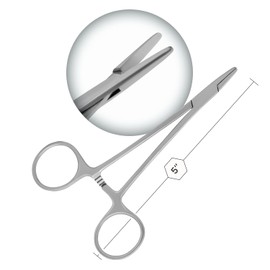 Webster Needle/Suture Holder Driver with Ultra Smooth Jaws (SNAG -Free) - Ratcheted/Locking Mechanism Forceps - HIGH Quality Stainless Steel (1, 5")
