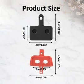 Bicycle Disc Brake Pads Set, 4 Pairs Resin Bike Brake Pads and 4 Pcs Plastic Bicycle Brake Spacer Bicycle Replacement Parts