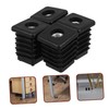 Operitacx 4pcs Square Tube Foot Pad Height Increase Plugs Threaded
