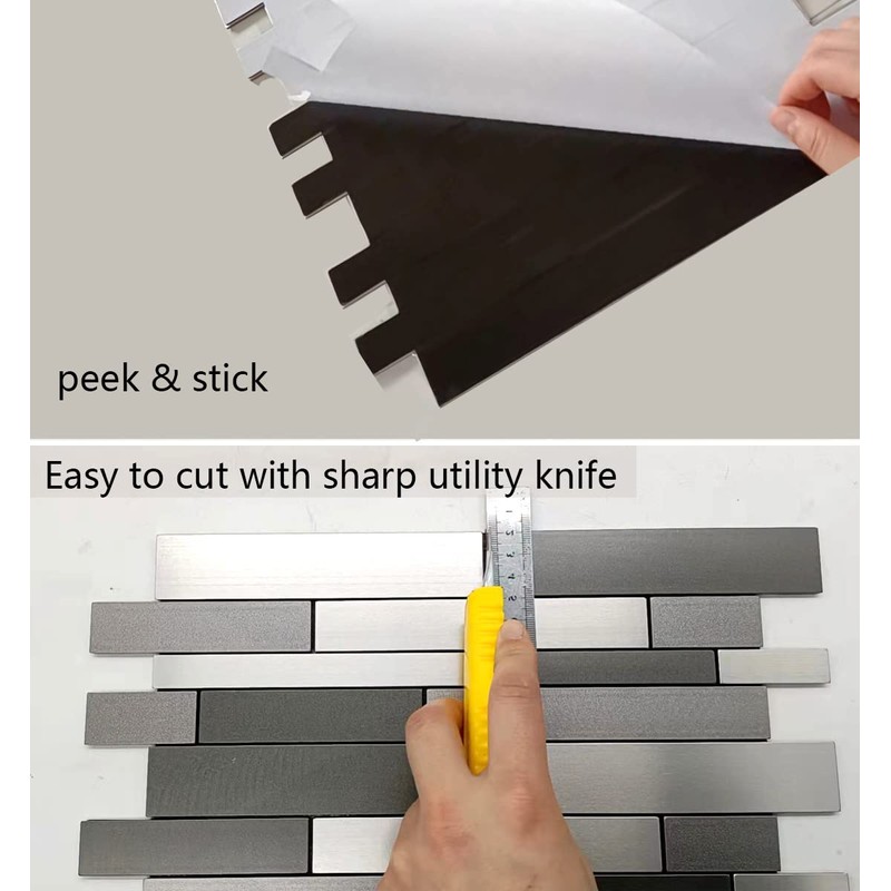 Weimeisc 10 Sheets Peel and Stick Backsplash Tile for Kitchen,