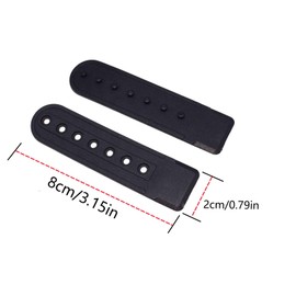 Dorytop 2 Pairs Snapback Strap Repair Fasteners Buckle with 7 Holes Hats Caps Replacement Fastener Plastic Repair Snap Buckle Strap (Black,White)