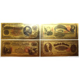 Lazy Deuce Martha Washington Morgan Bismarck Novelty Gold Foil Note Set - GFS01