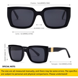 SHEEN KELLY Retro Polarised Acetate Sunglasses Men Women Glasses Square Shades Unique Designer, 1
