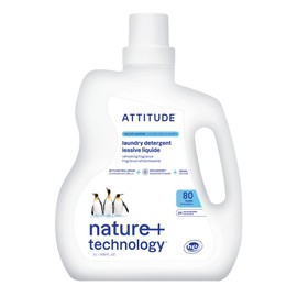 ATTITUDE ATTITUDE Liquid Laundry Detergent, EWG Verified Laundry Soap, HE Compatible, Vegan and Plant Based Products, Cruelty-Free, Wildflowers, 80 Loads, 67.6 Fl Oz