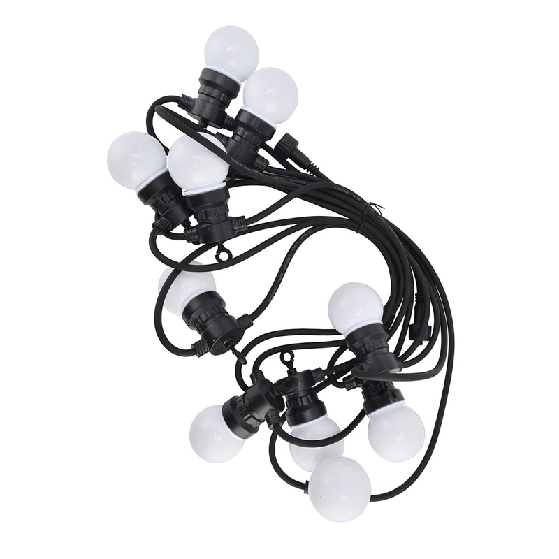 G50 Bulb String Light 5M 10LED White Globe Bulb Decorative