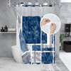 SSCRCUSLY No Hook Shower Curtain with Snap in Fabric Liner