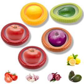 5pcs contenedor de conservación de frutas，cajón para verduras de aguacate，contenedor de conservación de alimentos，recipientes que se pueden guardar en el frigorífico para uso repetido