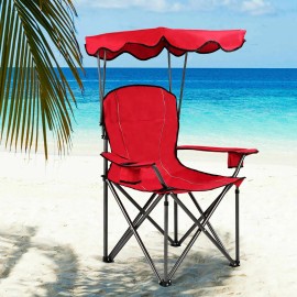 Costway BRAND NEW Costway Folding Beach Canopy Chair W/ Cup Holders & Carrying Bag