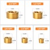 GASHER 25Pcs Brass Pipe Fitting,1/8" 1/4" 3/8" 1/2" 3/4" NPT