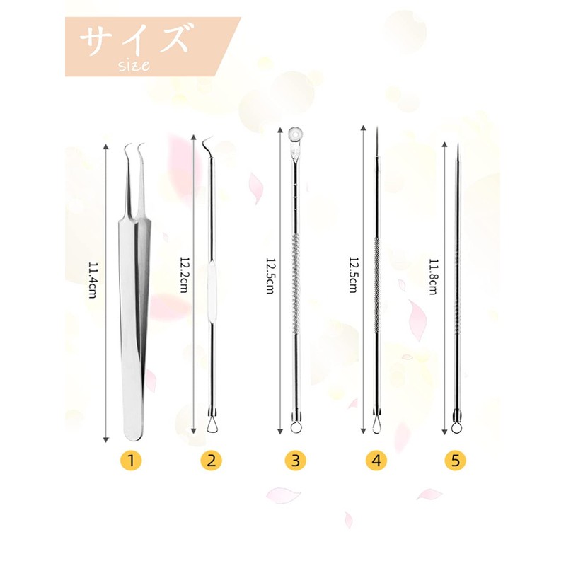 Restars Blackhead Remover Tweezers Acne Remover Antibacterial Stainless Steel Pore