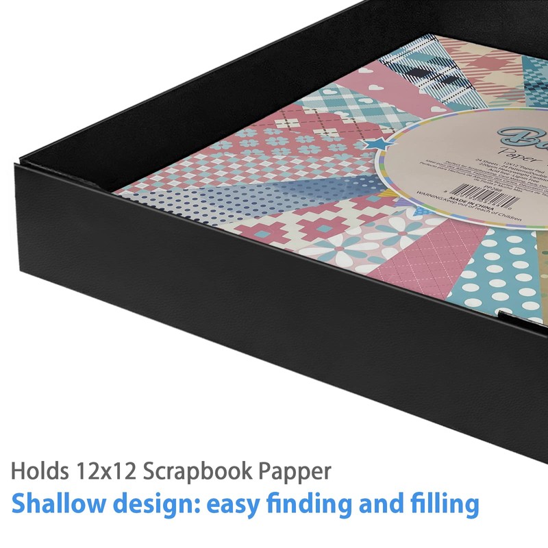 12x12 Scrapbook Storage Box for Scrapbooks, Papers and Supplies, Odor