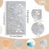 UNICRAFTALE Metal French Postmark Element Stencils Stainless Steel Reusable Templates