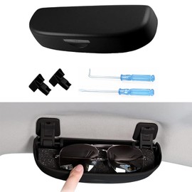 Coleya Car Glasses Case Compatible with Toyota Yaris Cross 2020 2021 2022 2023 2024, Sunglasses Holder Glasses Holder, Glasses Storage Box, Toyota Yaris Cross Accessories Glasses Case (Black), black