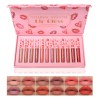 Set De 12 Brillos Labiales, Duraderos Y Fáciles De Aplicar