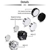 HENGYID 4 Pairs Stainless Steel Magnetic Stud Earrings for Men