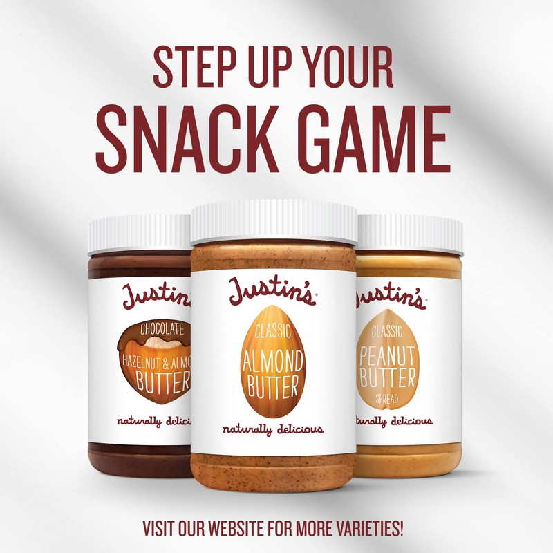 JUSTINS No Stir, Gluten-Free, Honey Peanut Butter, 28 oz Jar