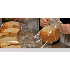 100 Count 6" X 3" X 15" Clear Bread Loaf Bags Pack of 100 Free Twist Ties (100)