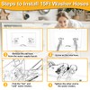 Cenipar 15FT LONG Washing Machine Hoses Straight Stainless Steel Burst