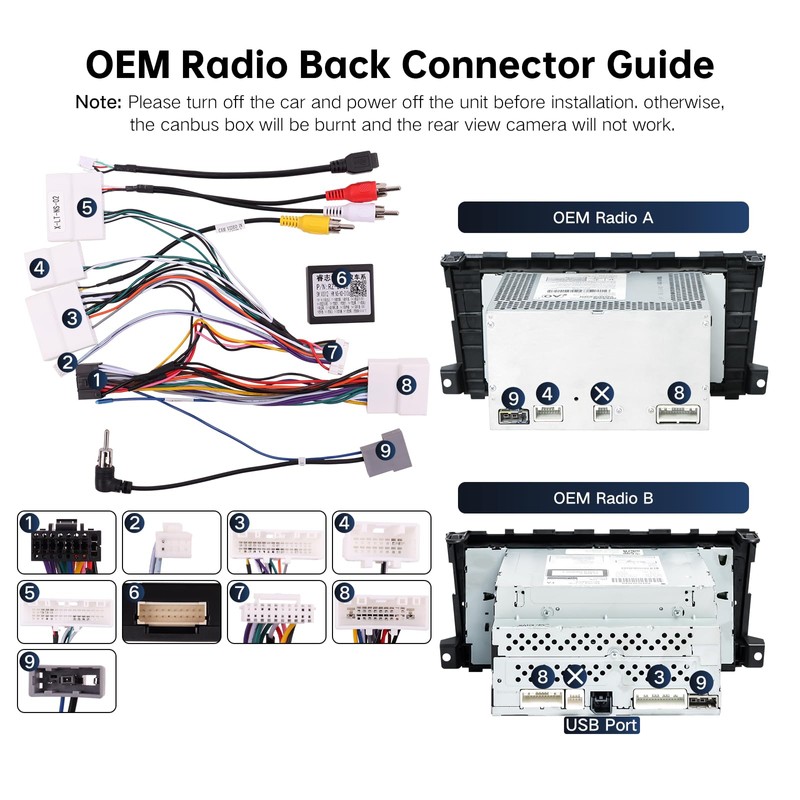 ViaBecs Car Radio Wiring Harness for Nissan Rogue, Altima 13-18,