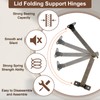 sourcing map 2Pcs 3.2" Folding Lid Support Hinges, Lift Up