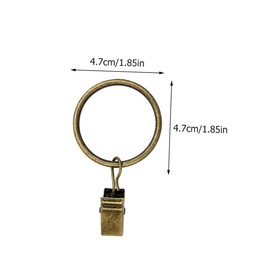 STOBAZA 40 Pcs Detachable Retro Curtain Rings Clips with Loop for Hanging Drapes Photos Decorations Lightweight Iron Clips for Easy Installation and Use