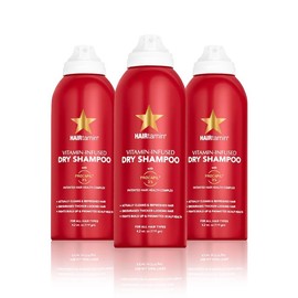 HAIRtamin Peptide Dry Shampoo - Lightweight Hair Care Solution for Versatile Use - Count: 3 Bottles