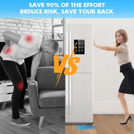 Heavy Duty Furniture Moving Tool Set, Supports up to 1000 Pounds, 5 Wheel Metal Furniture Mover, Furniture Dolly, Appliance Furniture Sliders with Wheels, Furniture Lifter Tool (Blue, 4.3" x4.3")