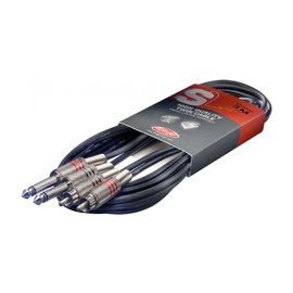 Stagg - Cable Doble de 10 pies - Enchufe de teléfono/RCA Macho