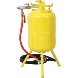 SPOFLYINN 5-Gallons Air Sand Blaster Handle Sandblasting Portable 5-Gallons Air Media Abrasive Blasting Tank with Blast Gun Yellow One Size