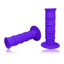 HHZL Motorcycle Grips Dirt Bike Handlebar Grips 7/8" Purple Grip Anti-Slip Rubber Racing Hand Grip 7/8" Left & 1" Right for eBike Motorcycle, Electric Dirt Bike, Off Road, ATV for Women & Men (Purple)