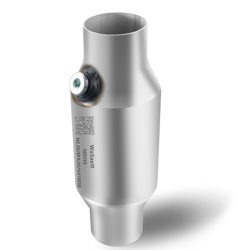 WaSaett 2.25" Universal Catalytic Converter with O2 Sensor Interface, designed