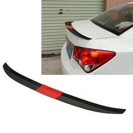 Acouto Universal Rear Trunk Lid Wing Spoiler, Glossy Black, Improve Efficiency, Enhance Stability